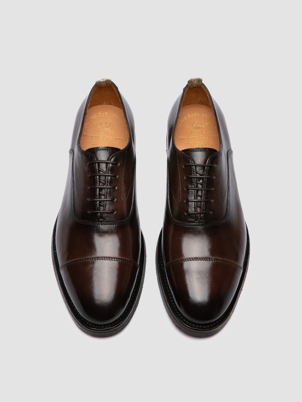 BARITON FLEXI 003 - Brown Leather Oxford Shoes - image 2,side view
