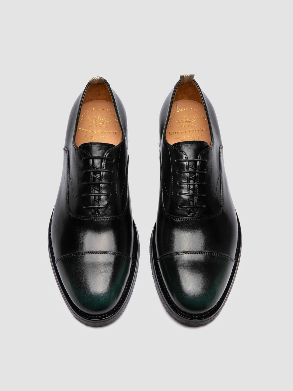 BARITON FLEXI 003 - Black Leather Oxford Shoes - image 2,side view