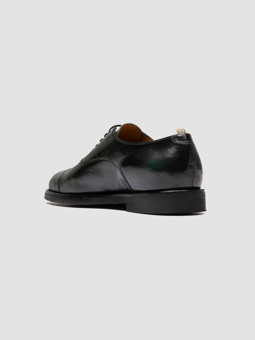 BARITON FLEXI 003 - Black Leather Oxford Shoes - image 4,side view