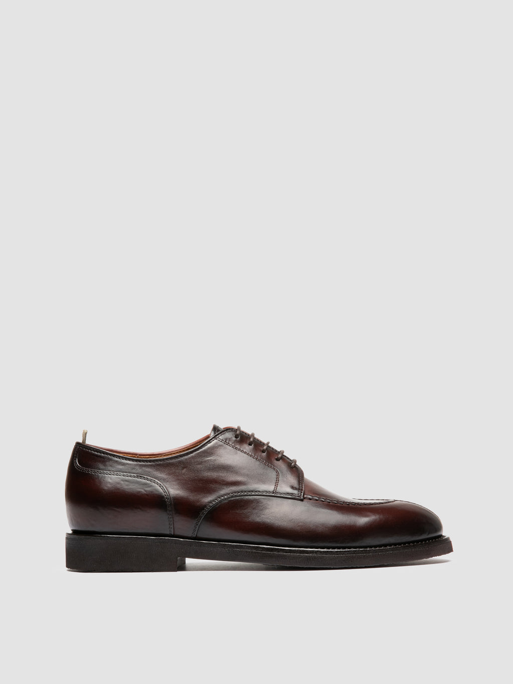 BARITON FLEXI 005 - Burgundy Leather Derby Shoes - image 1,side view
