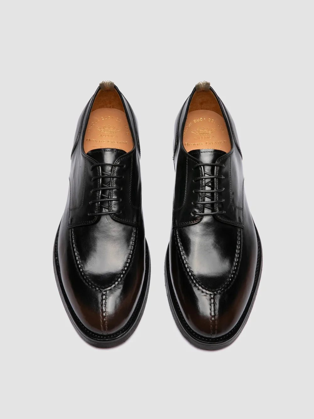 BARITON FLEXI 005 - Black Leather Derby shoes - image 2,side view