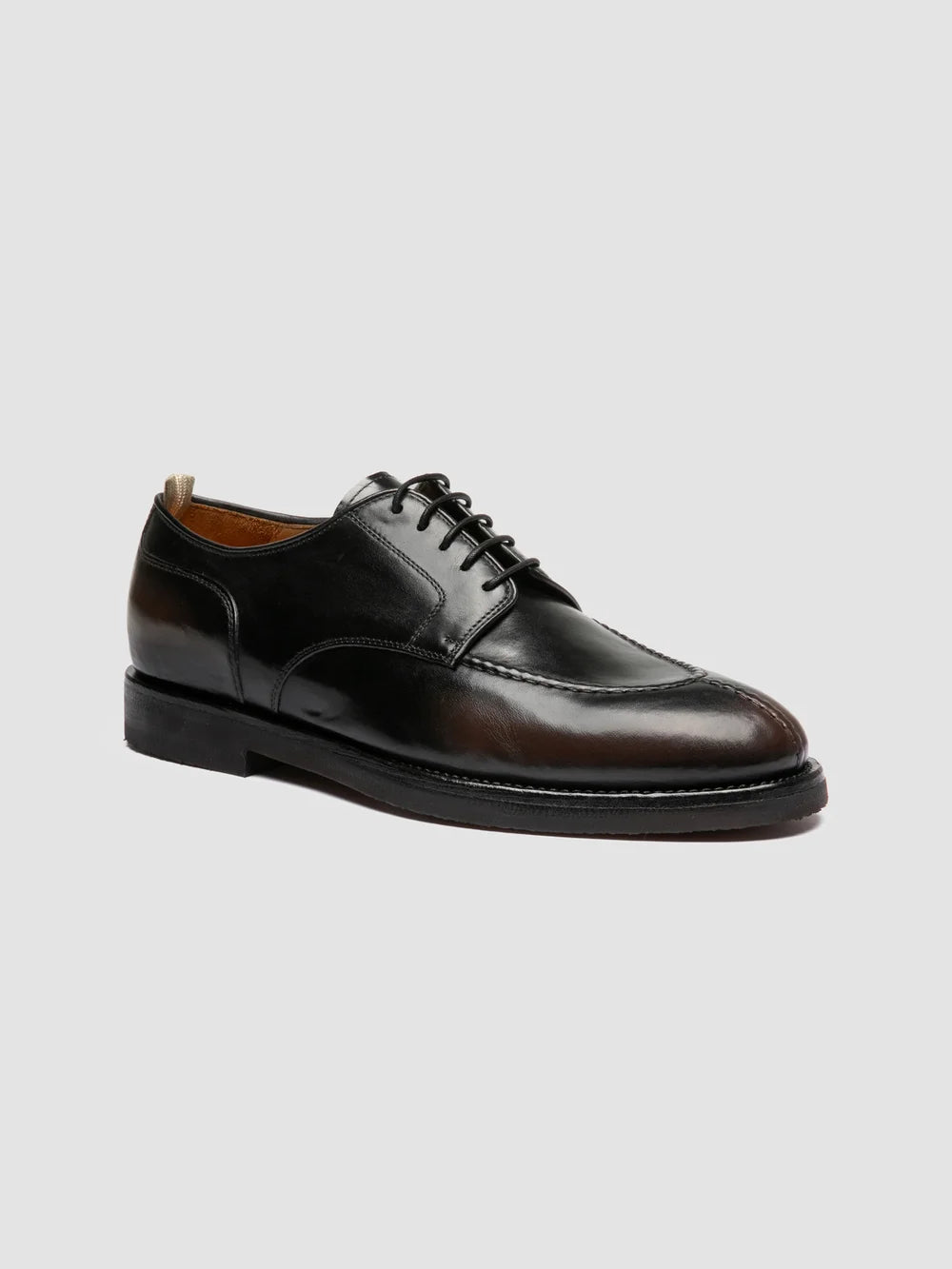 BARITON FLEXI 005 - Black Leather Derby shoes - image 3,side view