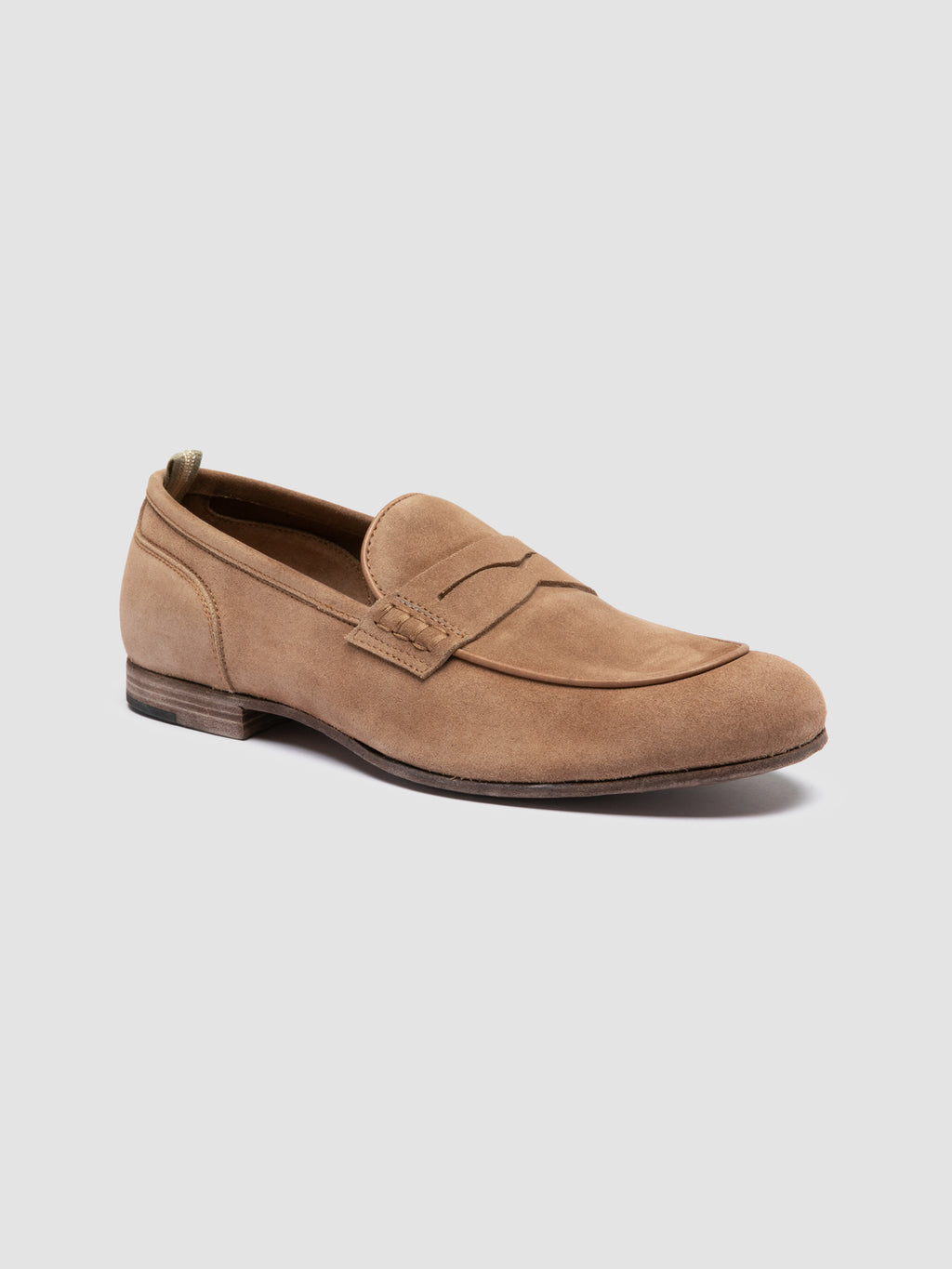 BILT 001 - Beige Suede Penny Loafers - image 3,side view