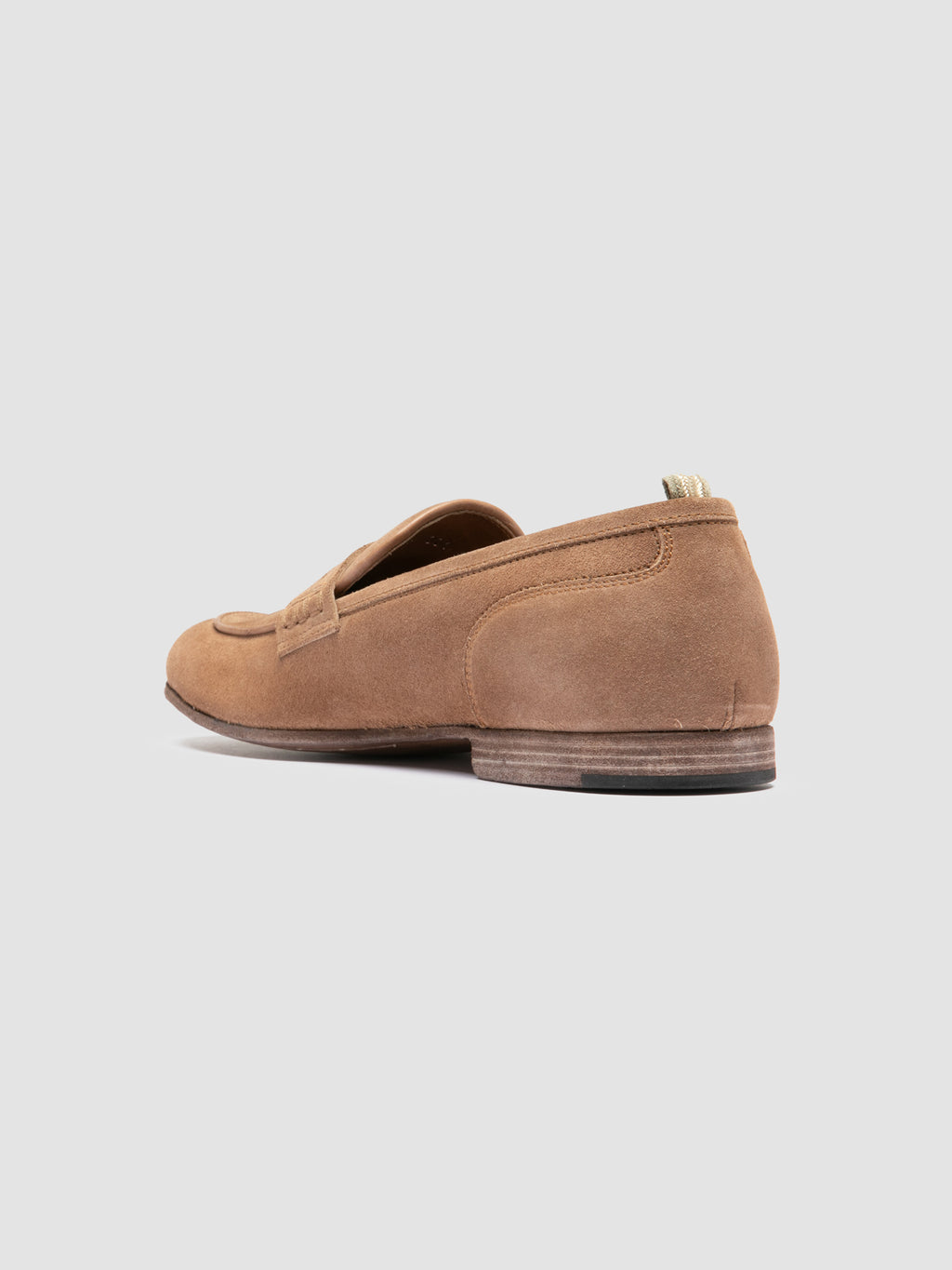 BILT 001 - Beige Suede Penny Loafers - image 4,side view