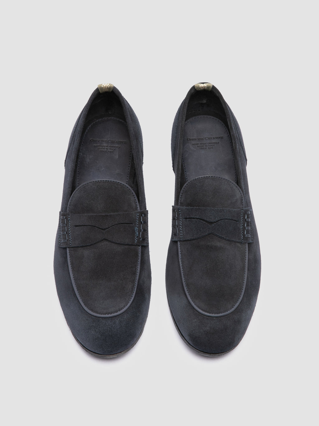BILT 001 - Grey Suede Penny Loafers - image 2,side view