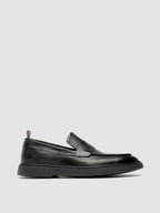 BONES 001 - Schwarze Penny-Loafer aus Leder