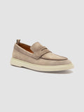 BONES 001 - Taupe Suede Penny Loafers - thumb image 3,side view