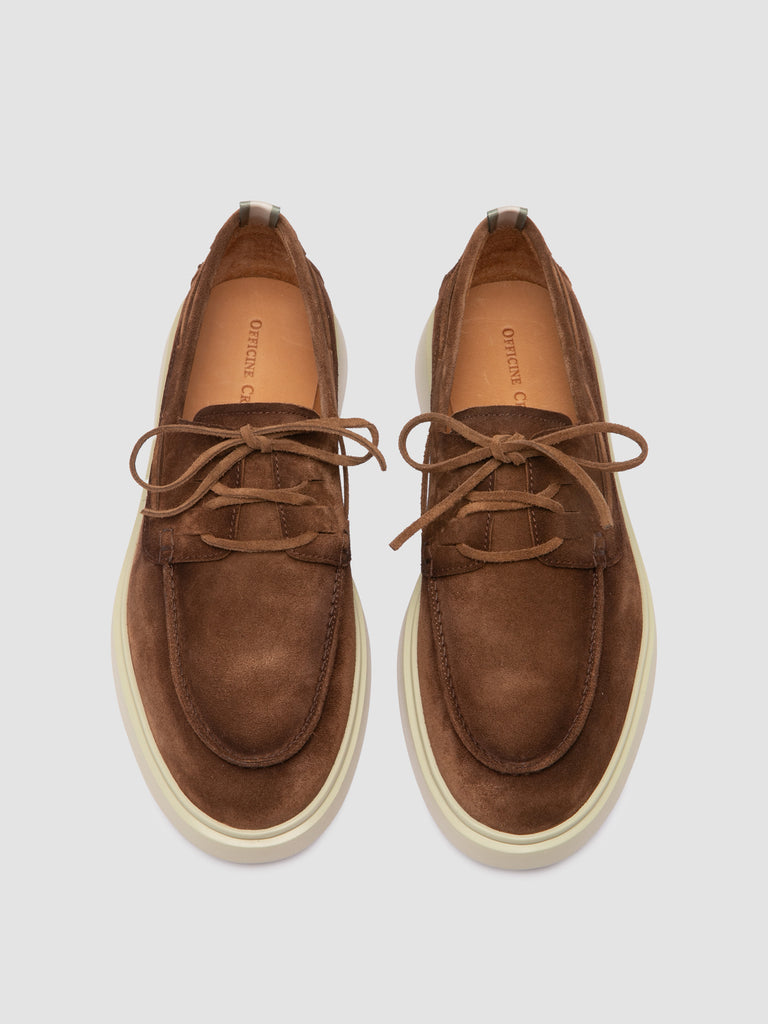 BONES 013 - Brown Suede Boat Shoes