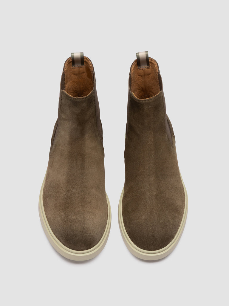 BONES 014 - Green Suede Chelsea Boots