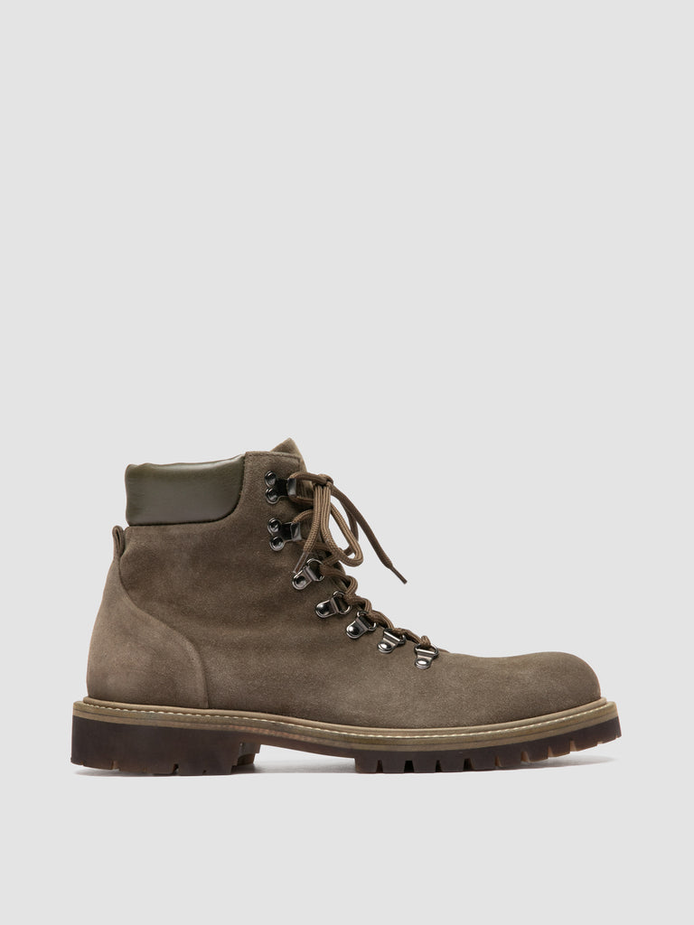 BOSS 003 - Green Suede Lace Up Boots