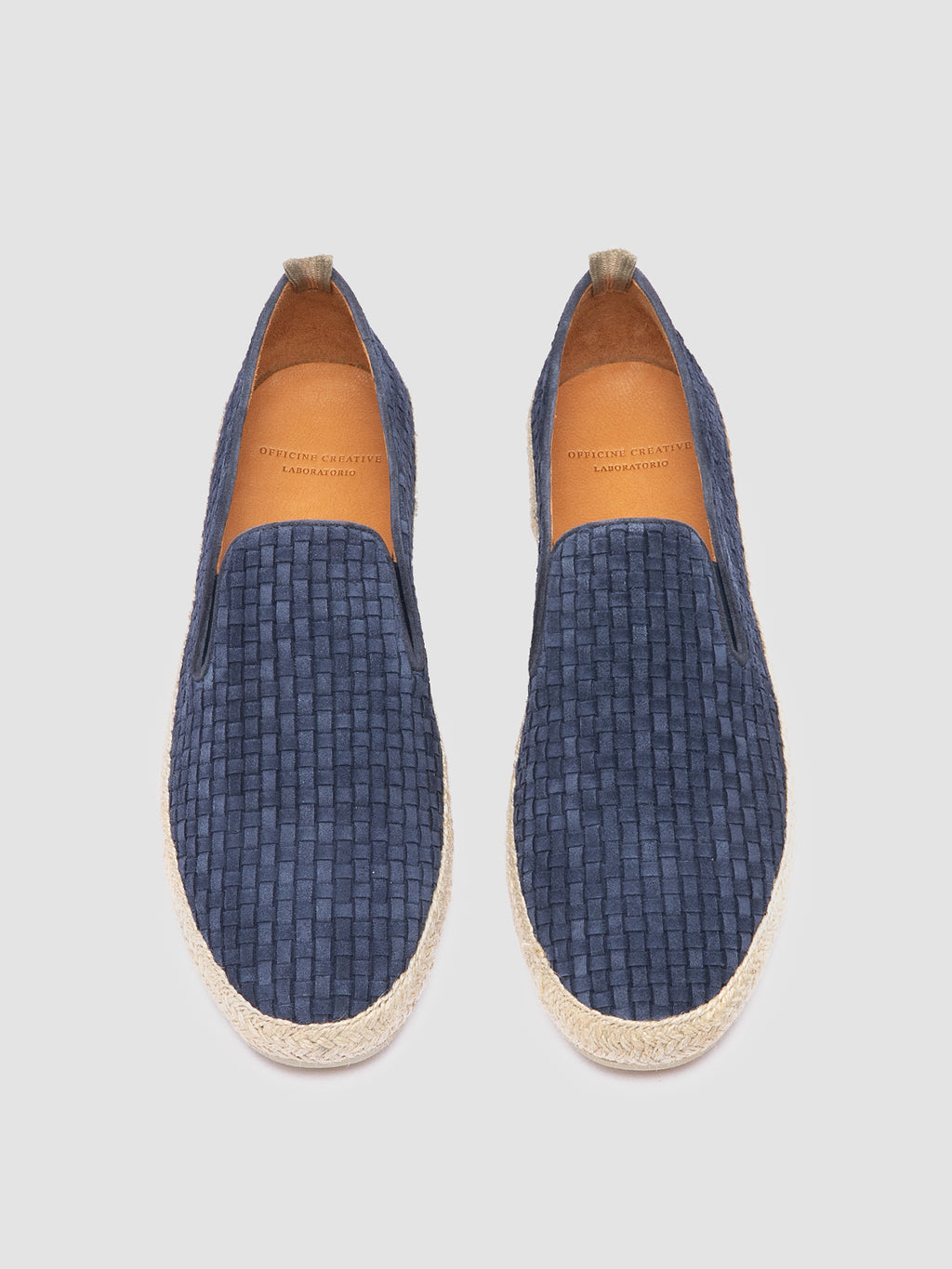 BOWLINE 001 - Blue Woven Espadrille Shoes