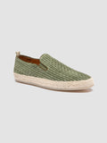 BOWLINE 001 - Green Woven Espadrille Shoes