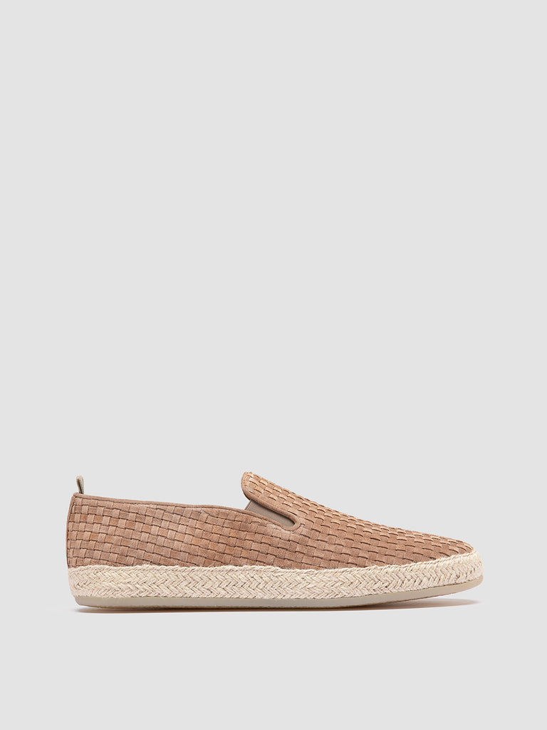 BOWLINE 001 - taupefarbene gewebte Espadrilles