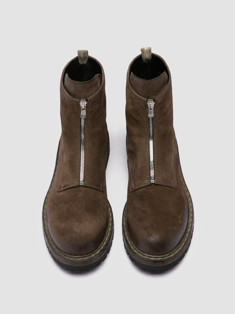 BULLA DD LUG 114 - Taupefarbene Stiefel aus Wildleder mit Reißverschluss