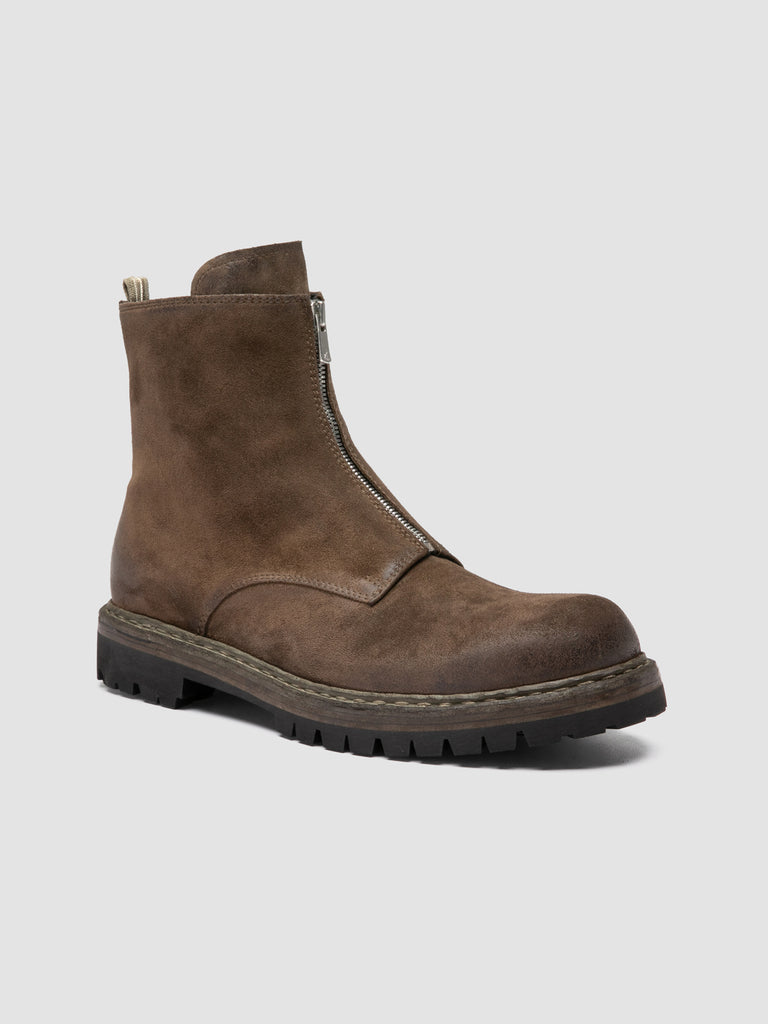 BULLA DD LUG 114 - Taupefarbene Stiefel aus Wildleder mit Reißverschluss