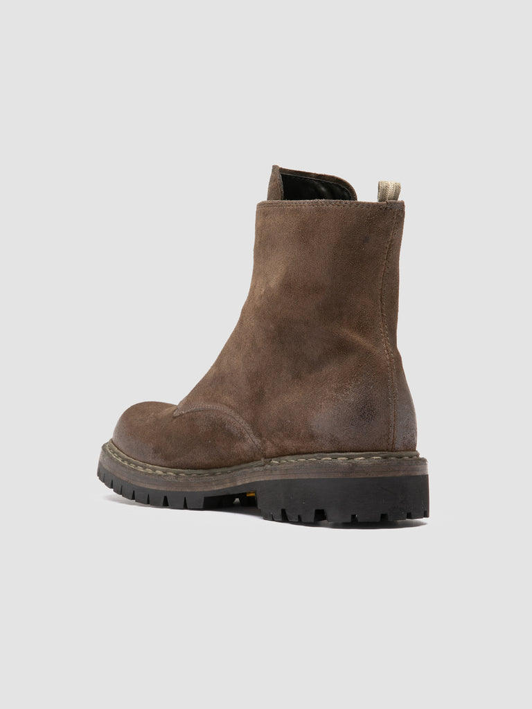 BULLA DD LUG 114 - Taupefarbene Stiefel aus Wildleder mit Reißverschluss