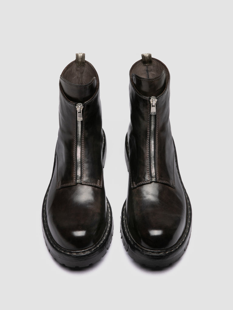 BULLA DD LUG 114 - Grey Leather Zip Boots