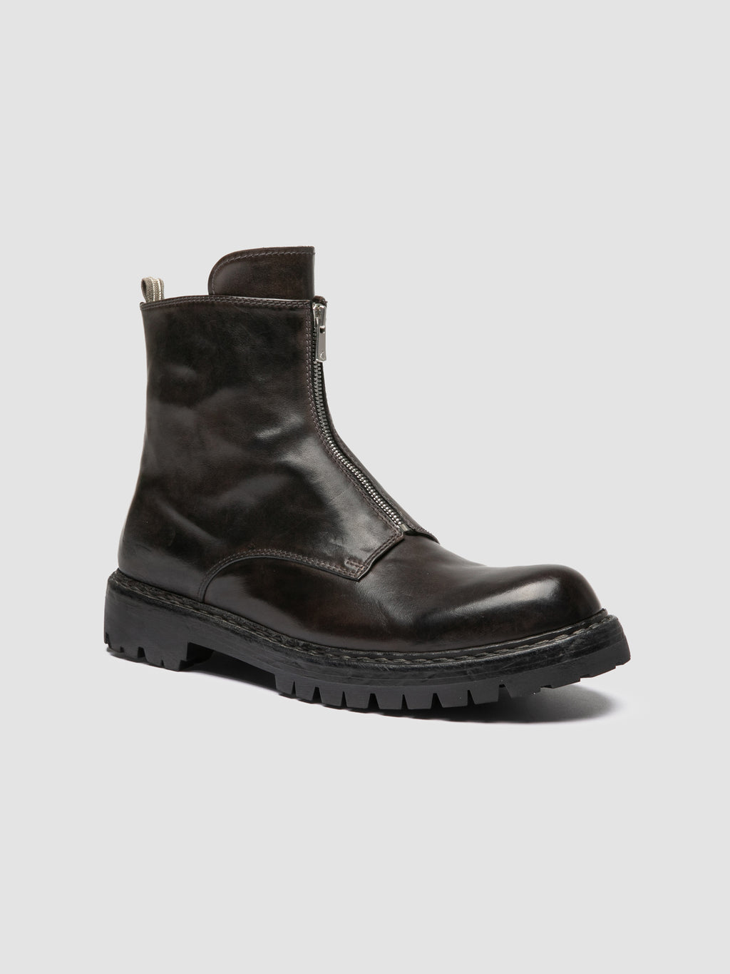 BULLA DD LUG 114 - Graue Stiefel aus Leder mit Reißverschluss - image 3,side view