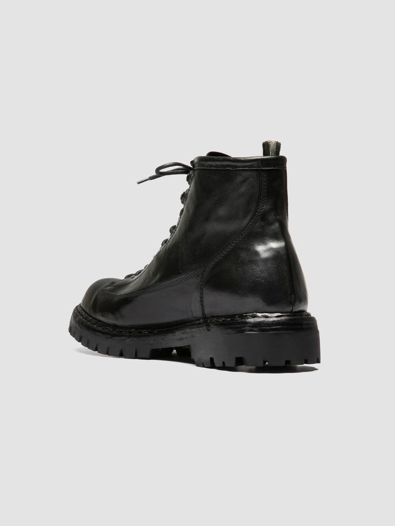 BULLA DD LUG 115 - Black Leather Lace Up Boots