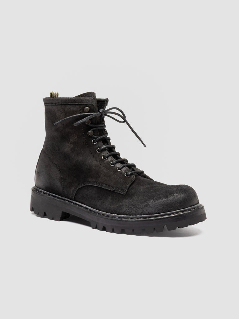 BULLA DD LUG 116 - Black Suede Lace Up Boots