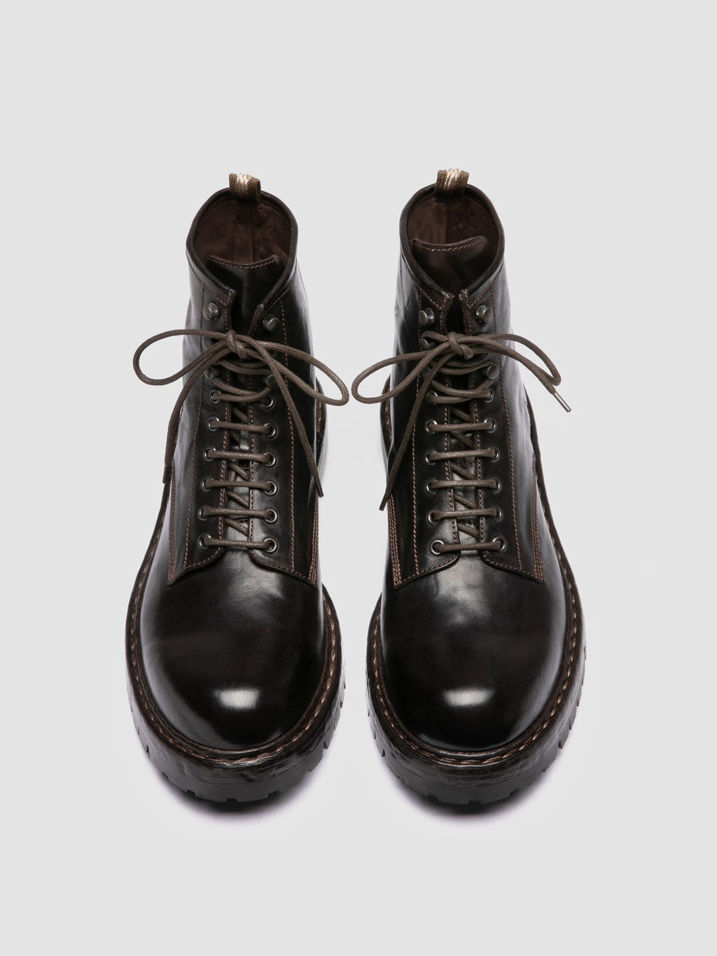 BULLA DD LUG 116 - Braune Schnürstiefel aus Leder - image 2,side view