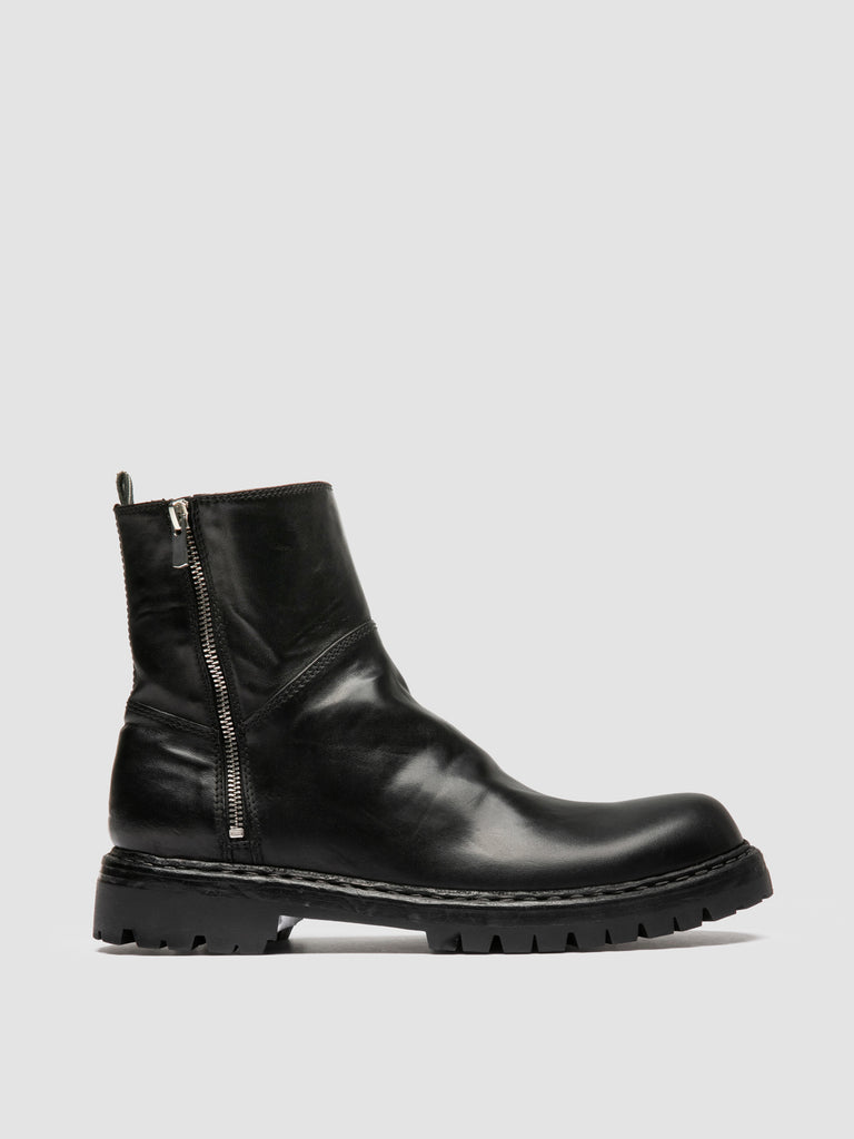 BULLA DD LUG 118 - Black Leather Zip Boots