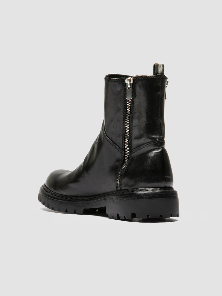 BULLA DD LUG 118 - Black Leather Zip Boots