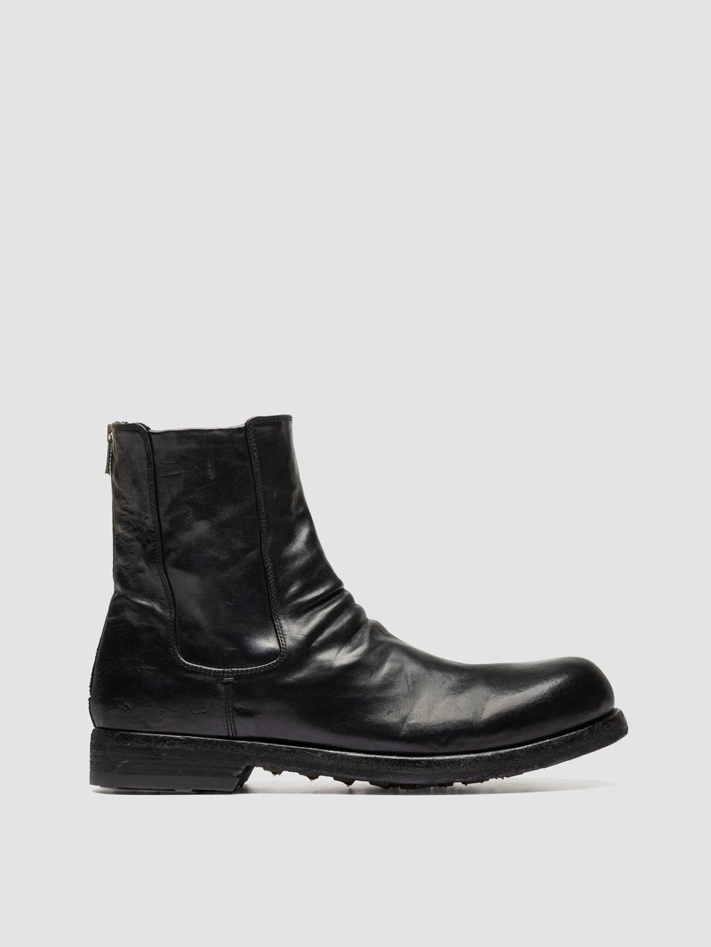 BULLA DD 104 - Black Leather Zipped Boots - image 1,side view