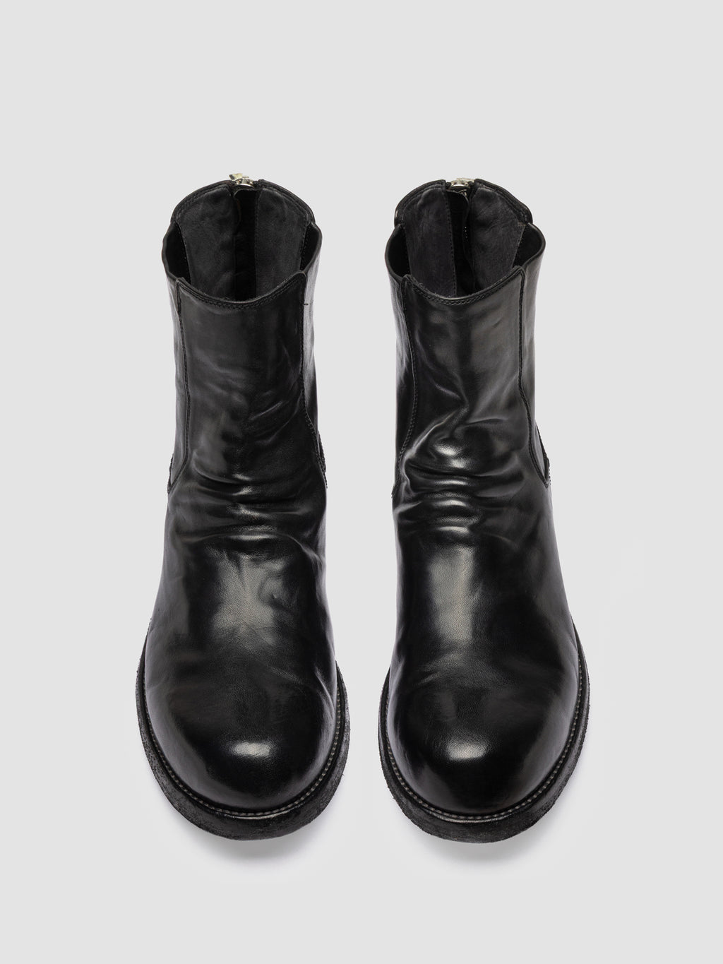 BULLA DD 104 - Black Leather Zipped Boots - image 2,side view