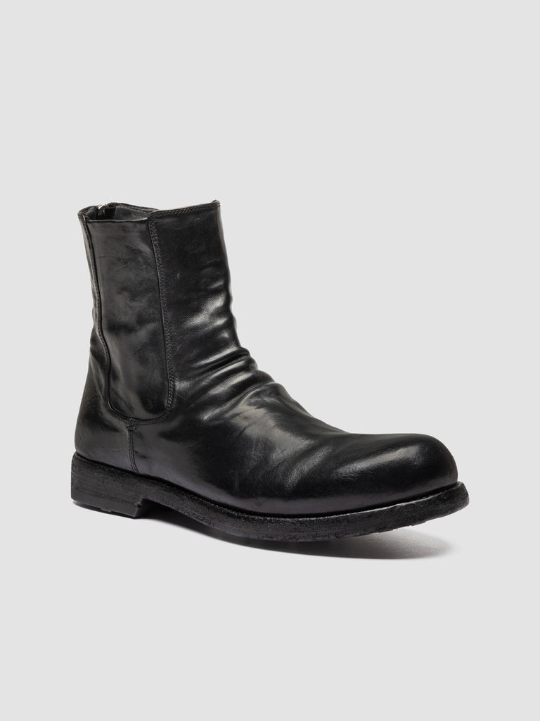 BULLA DD 104 - Black Leather Zipped Boots
