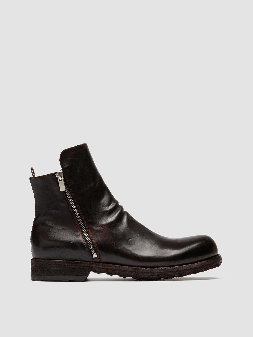 BULLA DD 105 - Brown Leather Zipped Boots - image 1,side view