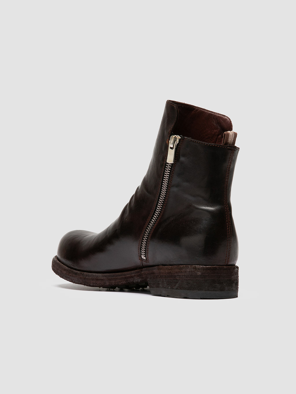 BULLA DD 105 - Brown Leather Zipped Boots - image 4,side view