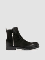 BULLA DD 113 - Schwarze Wildlederstiefel mit Reißverschluss