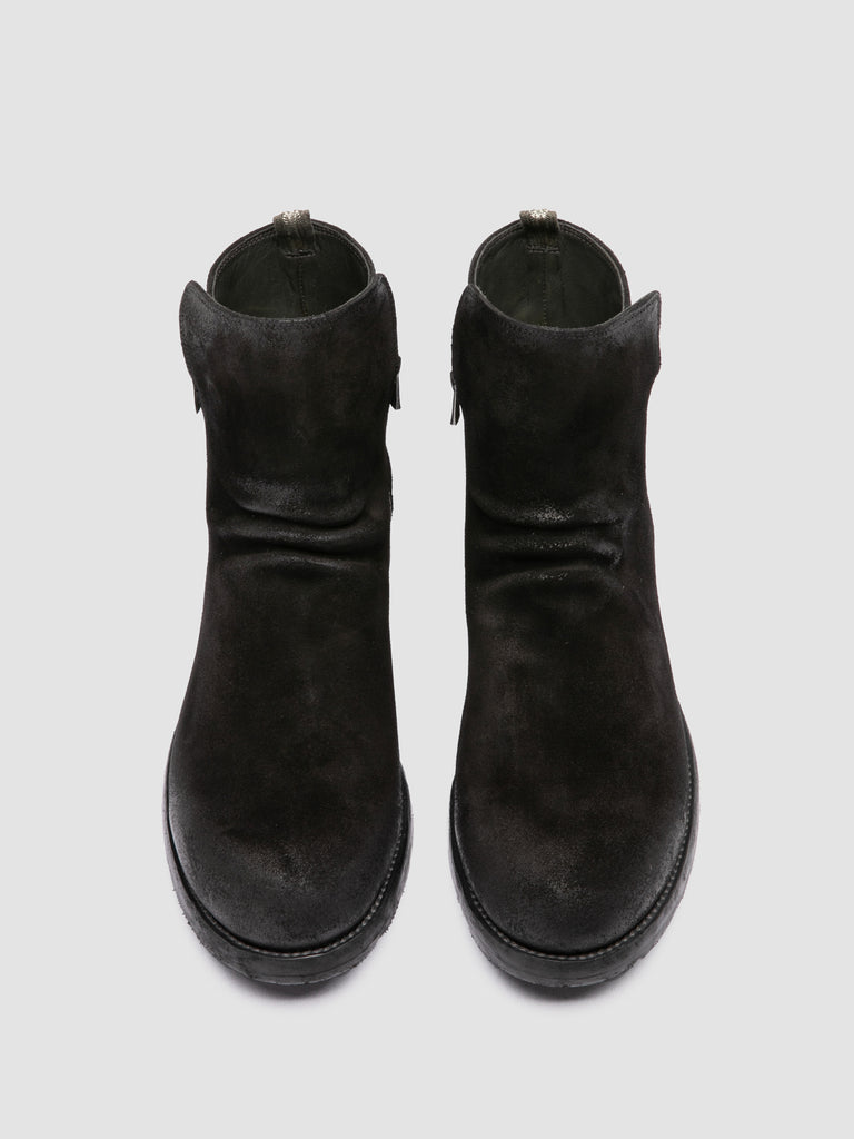 BULLA DD 113 - Schwarze Wildlederstiefel mit Reißverschluss