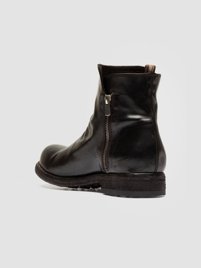 BULLA DD 113 - Braune Lederstiefel mit Reißverschluss