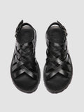 CHIOS 011 - Black Leather Sandals - thumb image 2,side view