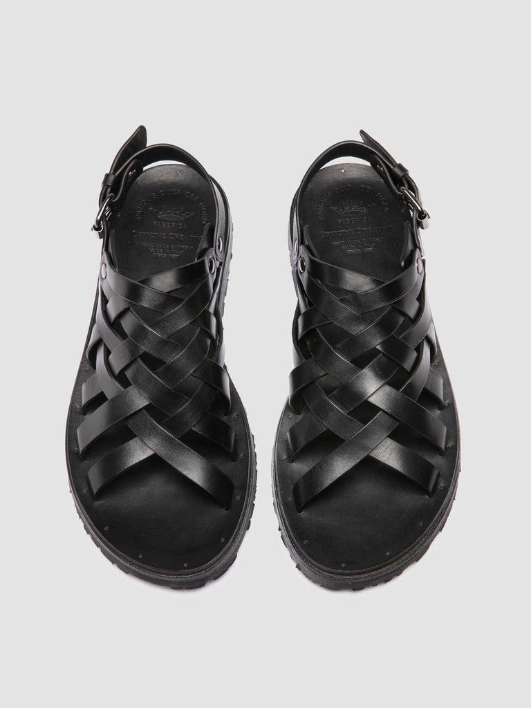 CHIOS 011 - Black Leather Sandals