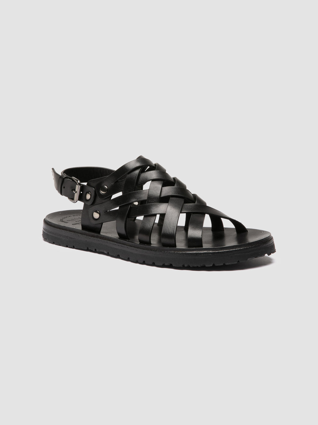 CHIOS 011 - Black Leather Sandals - image 3
