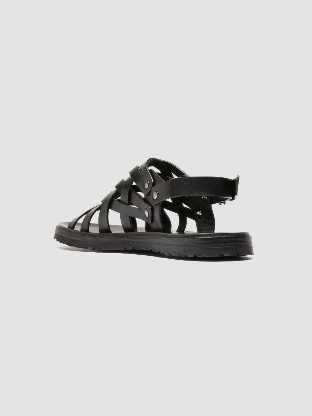 CHIOS 011 - Black Leather Sandals - image 4