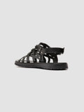 CHIOS 011 - Black Leather Sandals - thumb image 4,side view