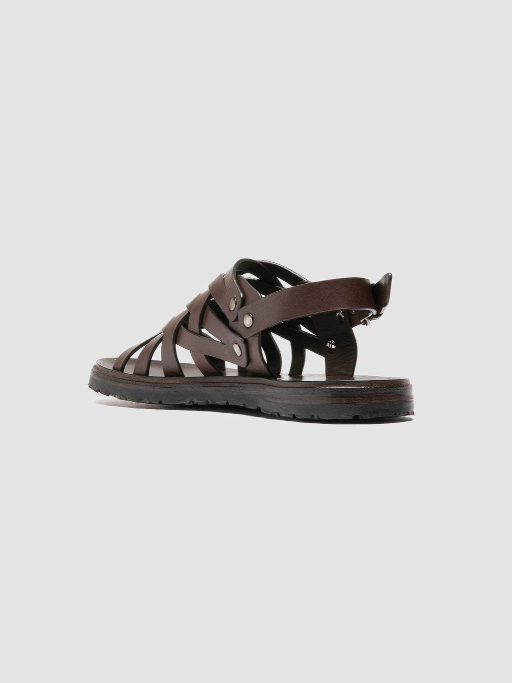 CHIOS 011 - Brown Leather Sandals - image 4