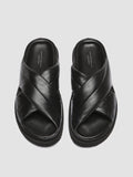 CHORA 004 - Black Leather Slide Sandals Men Officine Creative - 2