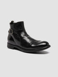 CHRONICLE 068 - schwarze Lederstiefel mit Reißverschluss - thumb image 3,side view