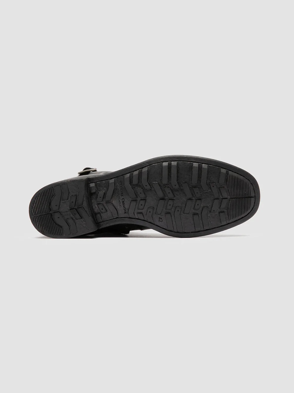 CHRONICLE 068 - schwarze Lederstiefel mit Reißverschluss - image 5,side view