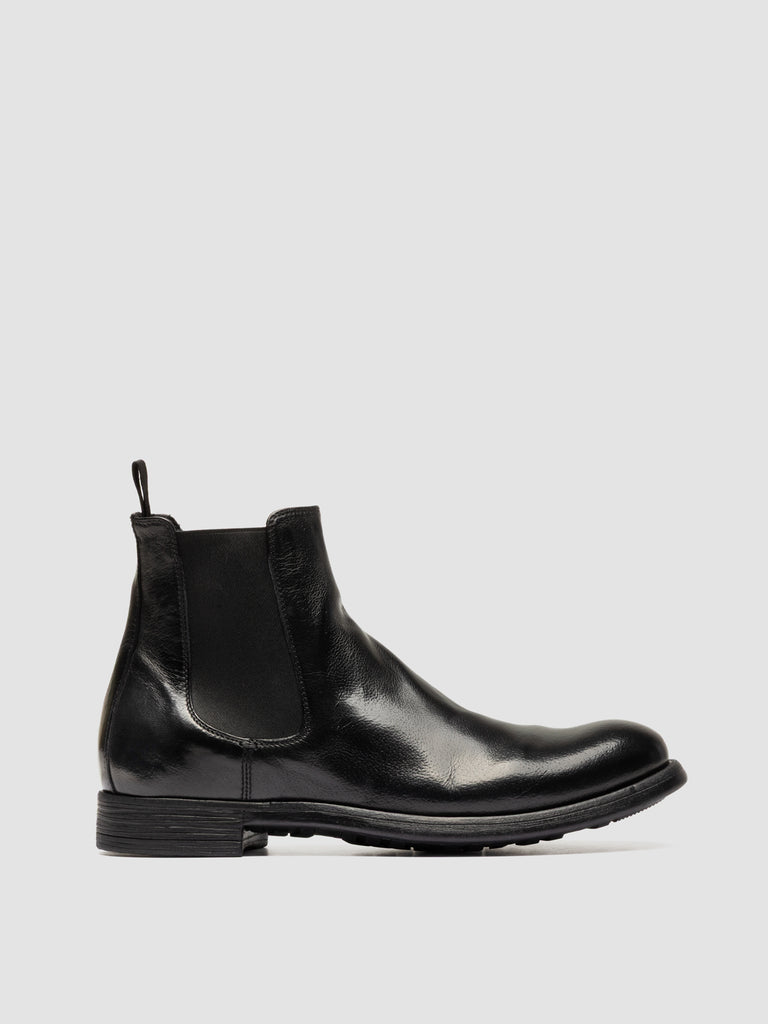 CHRONICLE 074 - Schwarze Chelsea-Stiefel aus Leder