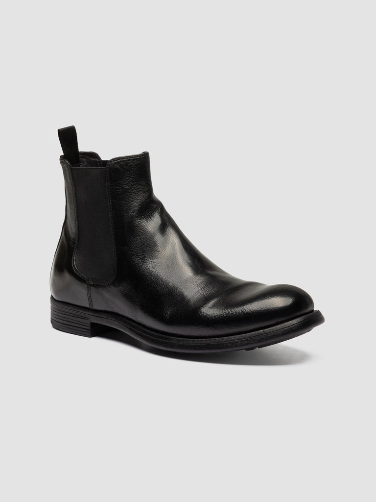 CHRONICLE 074 - Schwarze Chelsea-Stiefel aus Leder