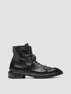 CONCEPT 001 - Schwarze Lederstiefel mit Reißverschluss