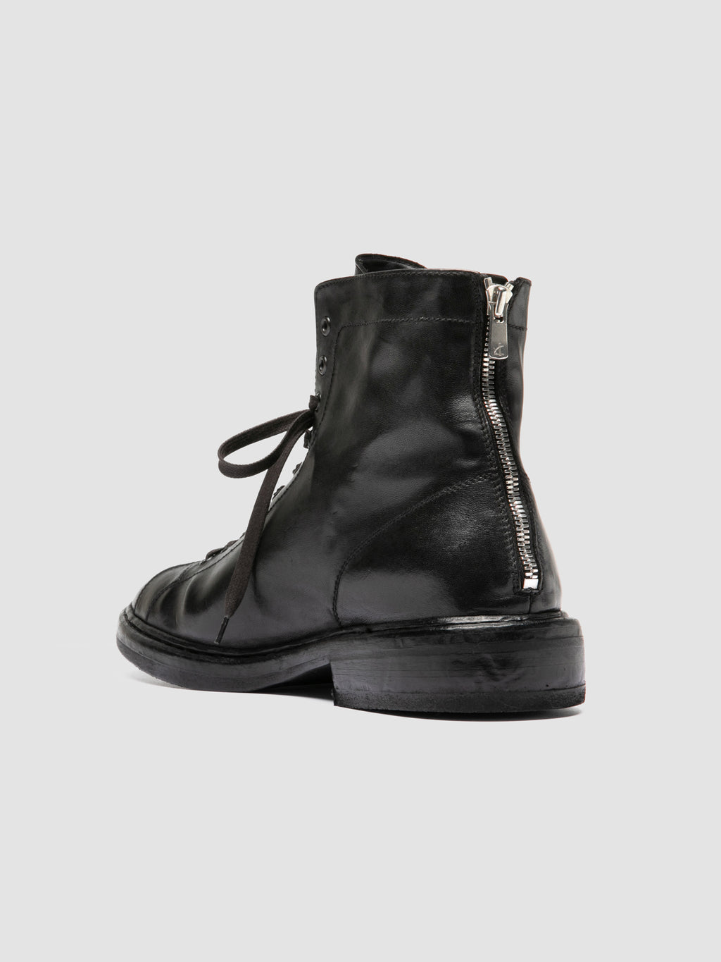 CONCEPT 001 - Black Leather Zip Boots - image 4,side view