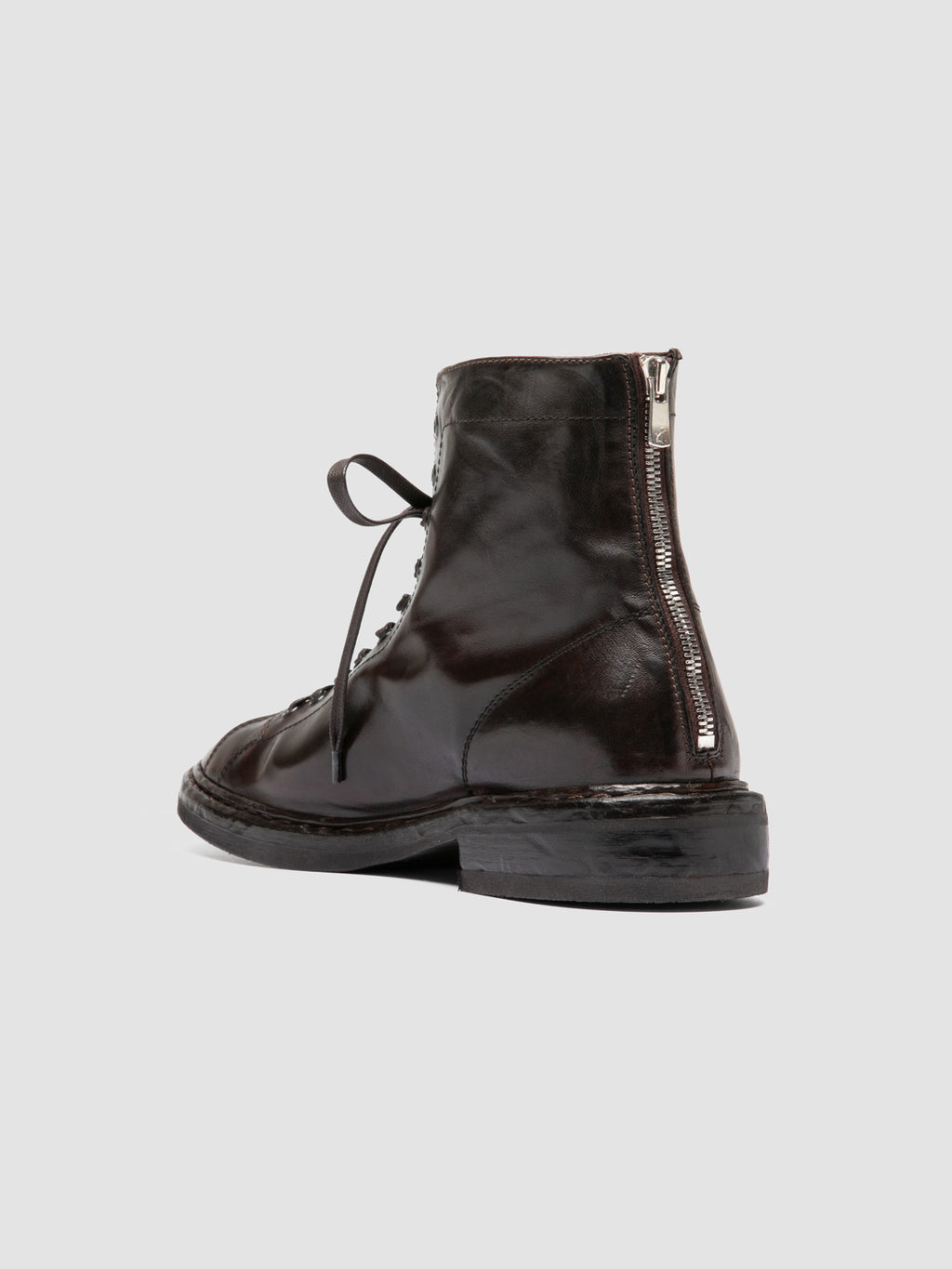 CONCEPT 001 - Brown Leather Zip Boots - image 4,side view