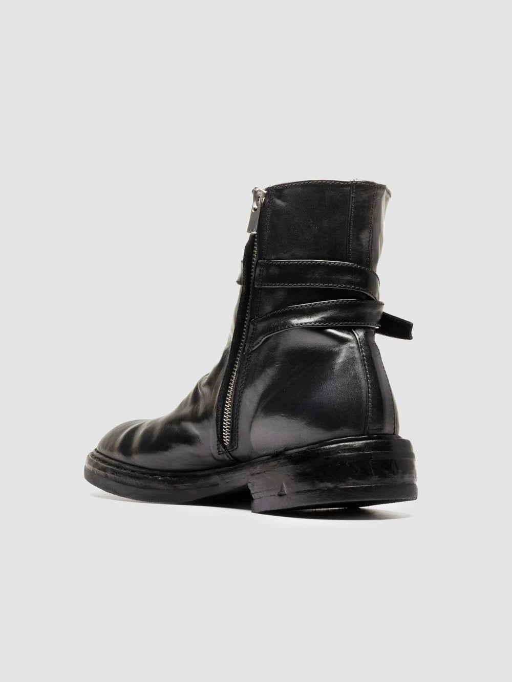 CONCEPT 003 - Black Leather Zip Boots - image 4,side view